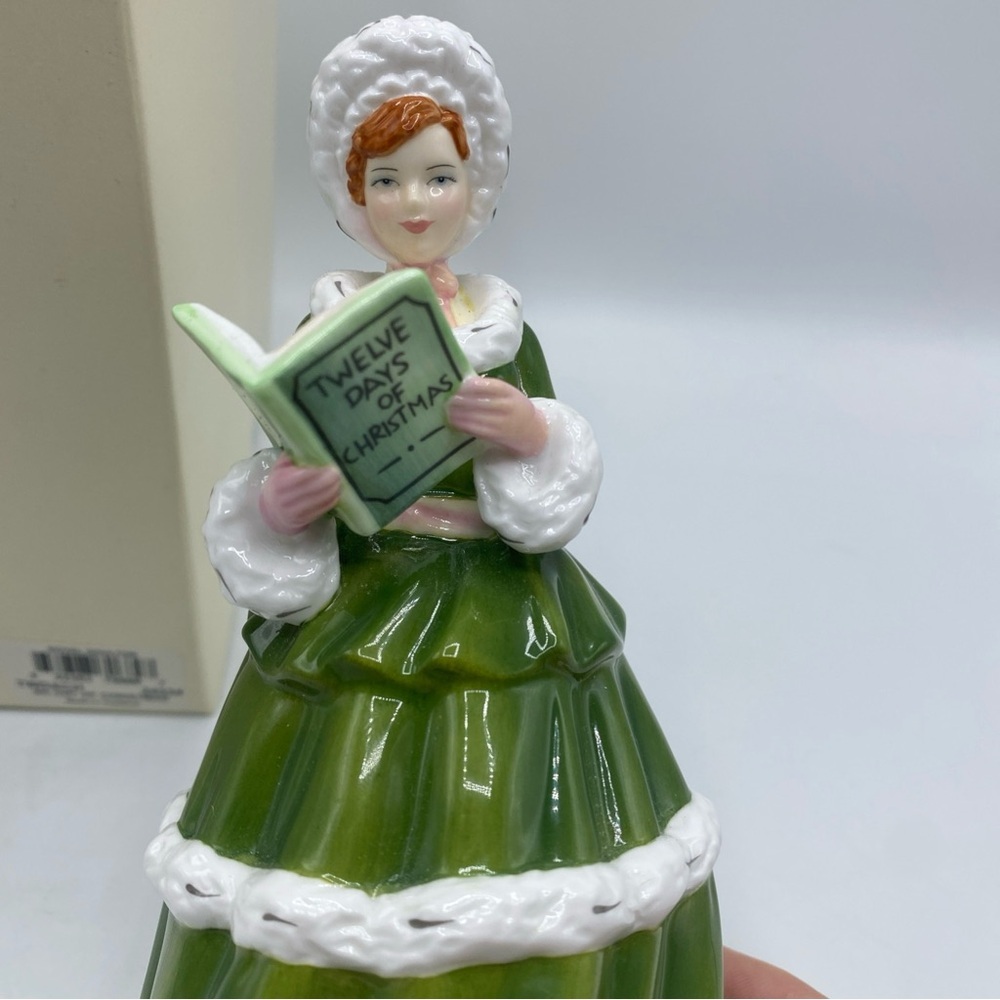 Royal Doulton Signed The Twelve Days Of Christmas Figurine ON THE 9th DAY Englan - Picture 3 of 7